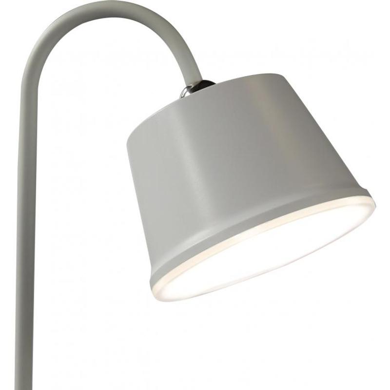 Lampe de table sans fil blanche à tête aimantée et col de cygne