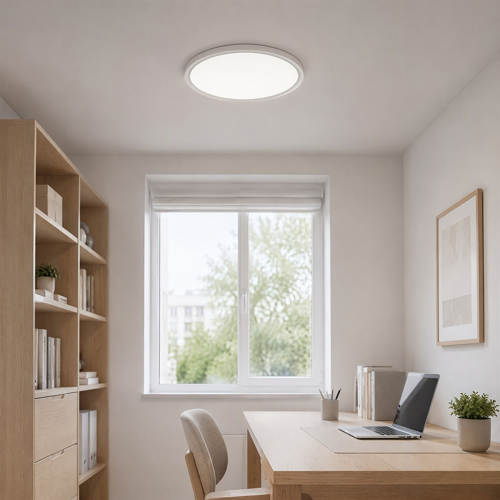 Plafonnier LED rond extra-plat Ø 50 cm, 3 teintes, lot de 2