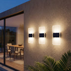 Applique murale solaire LED en acrylique, blanc chaud ou blanc froid