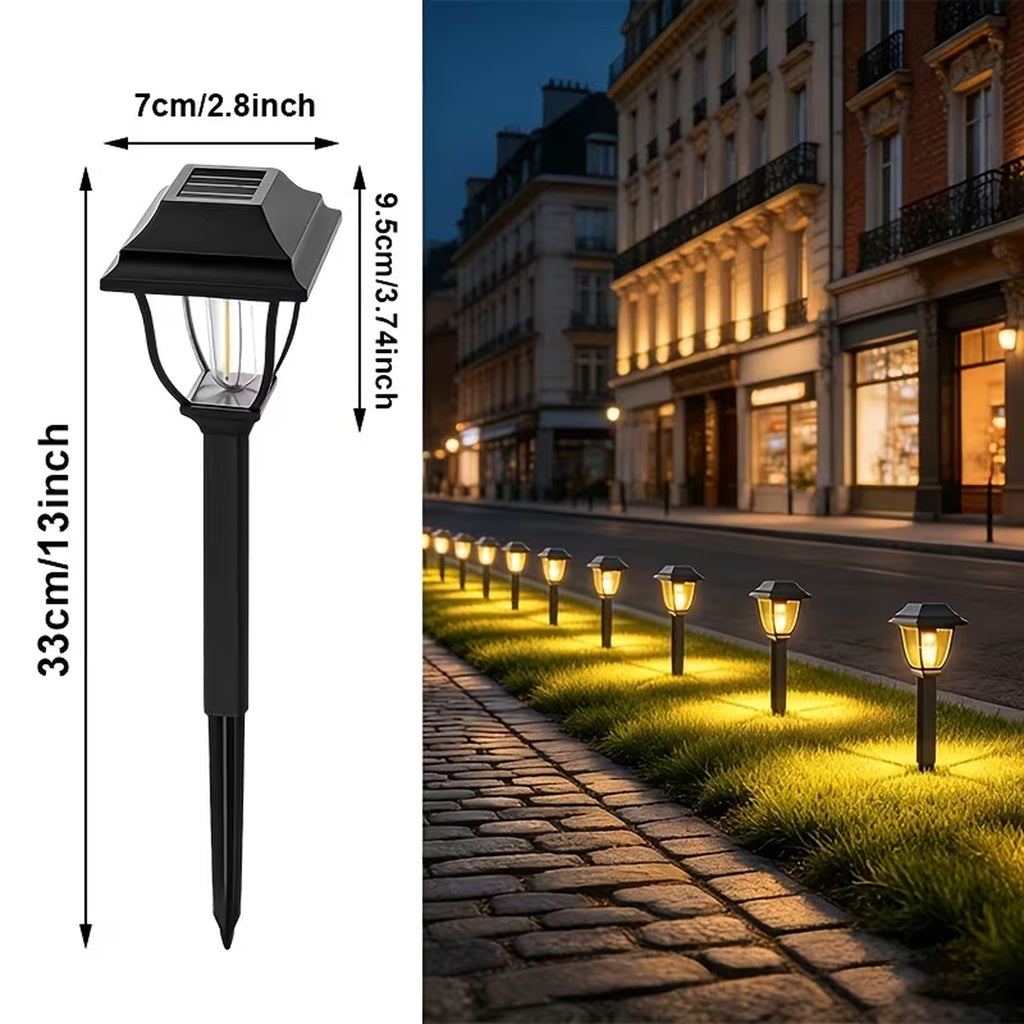 Lampe solaire lanterne de rue à filament, lot de 3, 5 ou 7 IP44