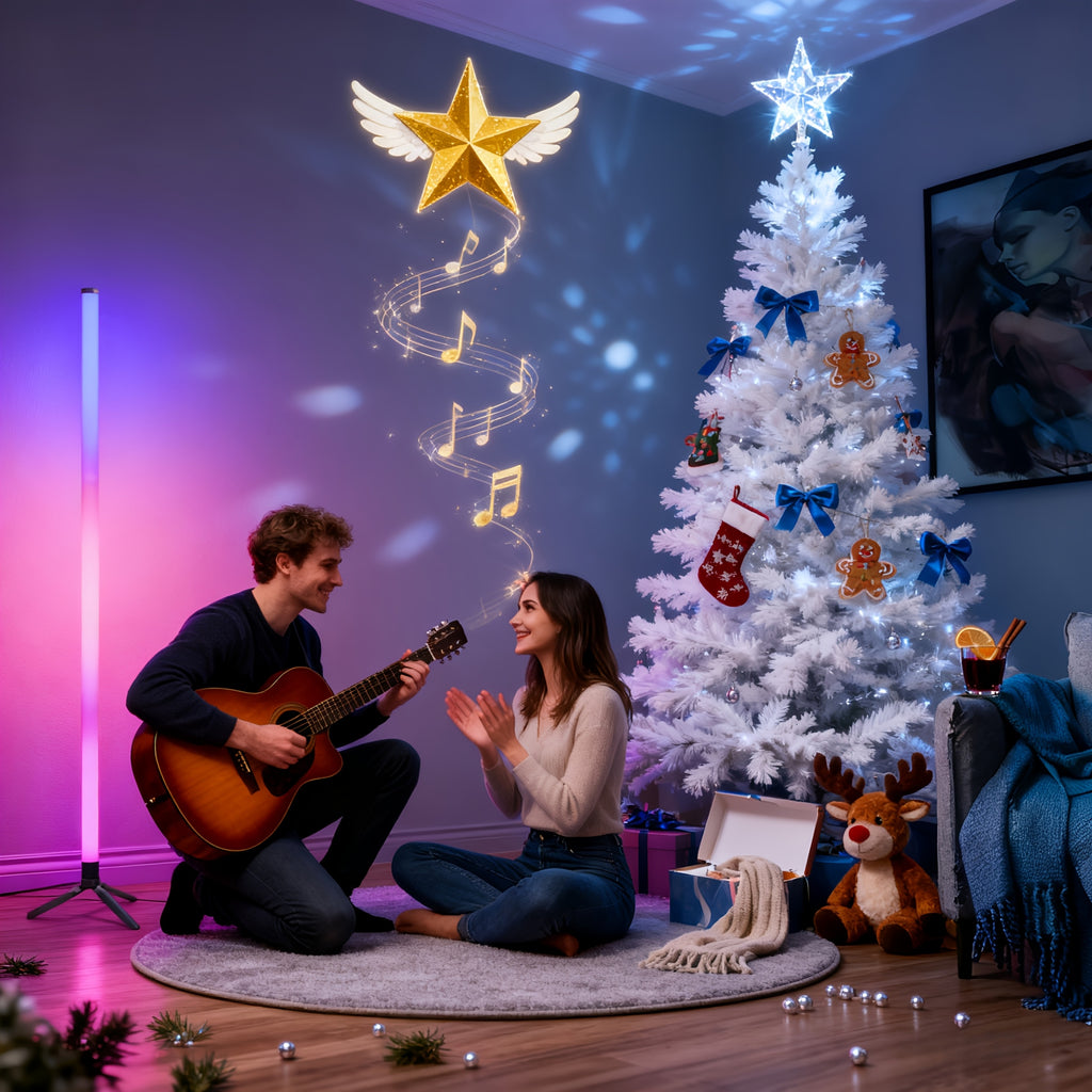 Lampadaire RGBIC à dégradé multicolore, 115 cm, seul ou par deux