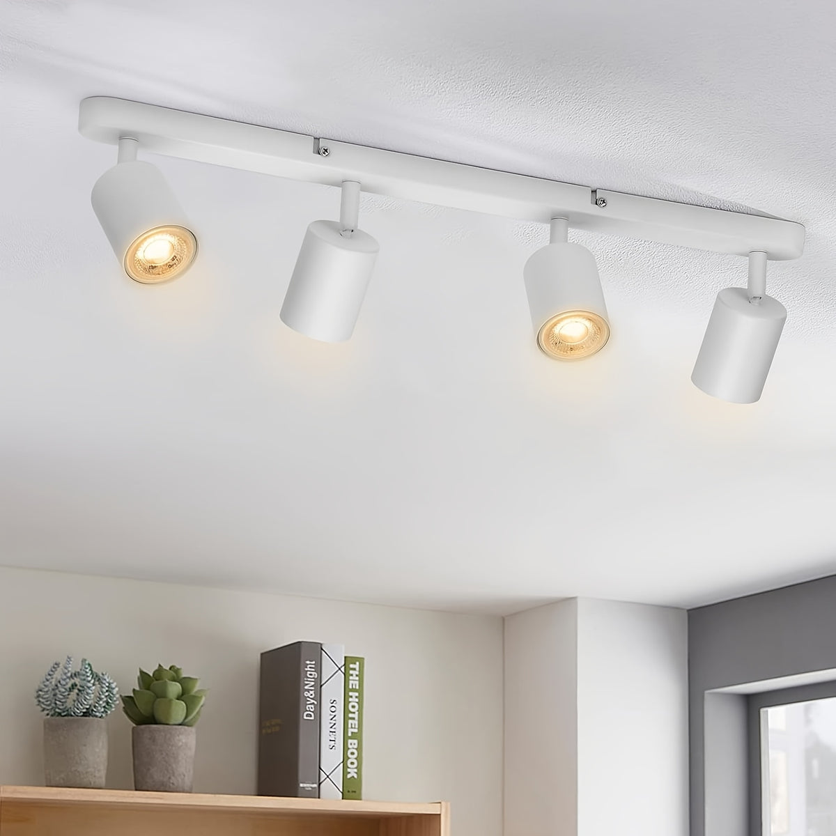 Spot 4 cylindres blancs orientables pour la cuisine