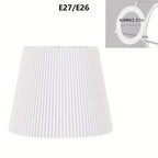 Lot de 2 abat-jour plissés blancs, Ø 15 x H 14 cm, pour douille E27