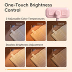 Lampe de lecture à pince rose pliable, col silicone, recharge USB