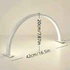 Lampe de bureau LED demi-lune blanche, arche de 42 cm à 3 teintes