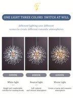 Lustre pissenlit doré à perles de cristal, 8 lumières, Ø 45 cm
