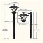 Lampadaire solaire lanterne sur mât, pose en tête ou en potence