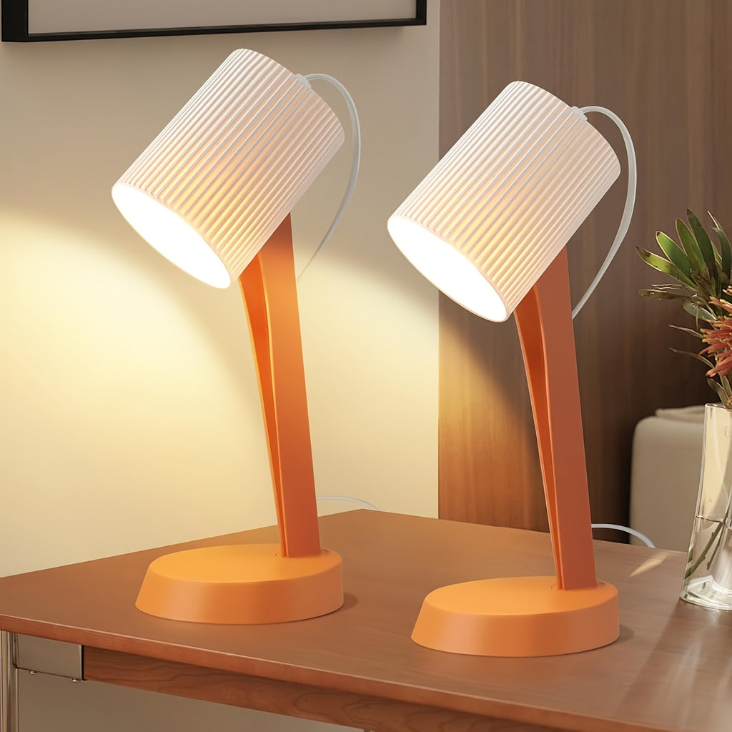 Lot de 2 lampes de chevet E14 orange, petite ou orientable