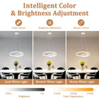 Lustre LED spirale à deux niveaux Ø 40 cm, blanc ou noir, 34 W