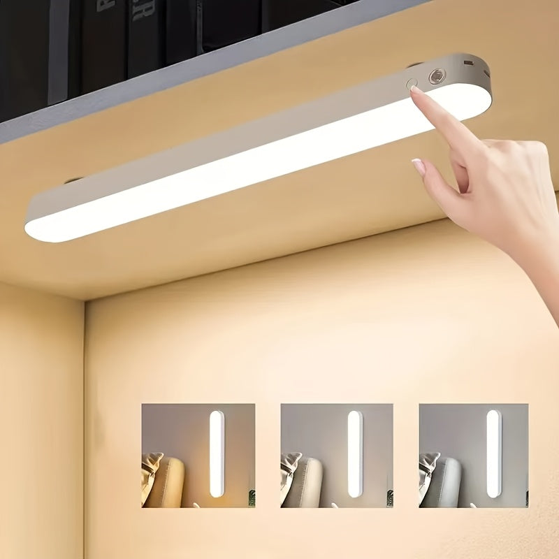 Réglette LED aimantée rechargeable 26 cm, trois teintes, blanche