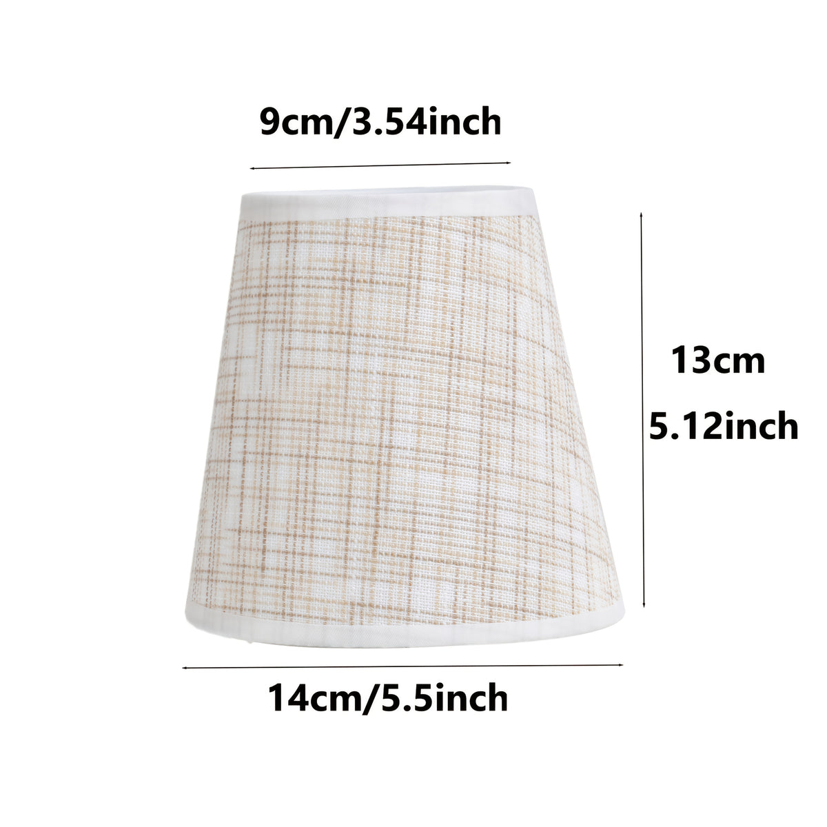 Lot de 2 petits abat-jour à pince, beige, argenté ou blanc, 14 cm