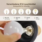 Plafonnier 3 spots orientables noirs à col effet bois, E14