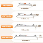 Lot de 5 dalles LED carrées encastrables 3W, 6W ou 9W, extra-plates