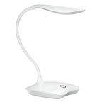 Lampe de bureau LED tactile à col flexible blanc, 14 LED à 5000 K