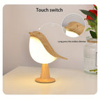 Lampe décorative oiseau effet bois, sans fil et tactile