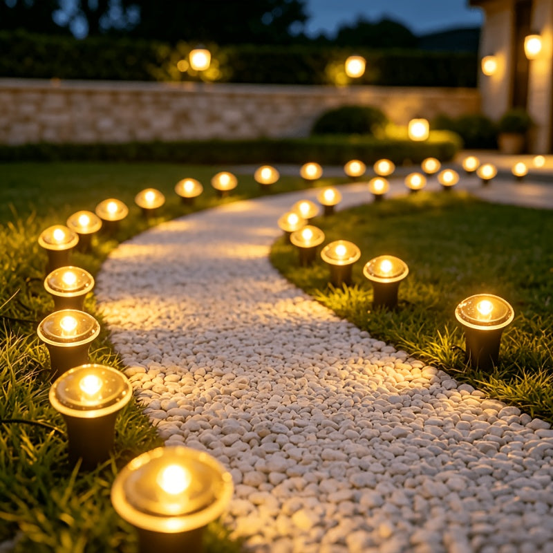 Guirlande solaire de 40 mini piquets lumineux pour bordure, 10 m