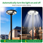 Tête de lampadaire solaire Ø 42 cm, 750 LED, détecteur de mouvement
