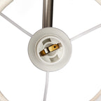 Applique murale à variateur rotatif, abat-jour beige en tissu E14