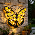 Applique murale papillon jaune