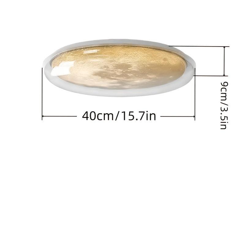 Plafonnier LED lune Ø 40 cm, télécommande, minuterie et mémoire