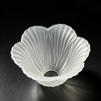Verre de remplacement campanule en verre givré blanc, Ø 18 cm