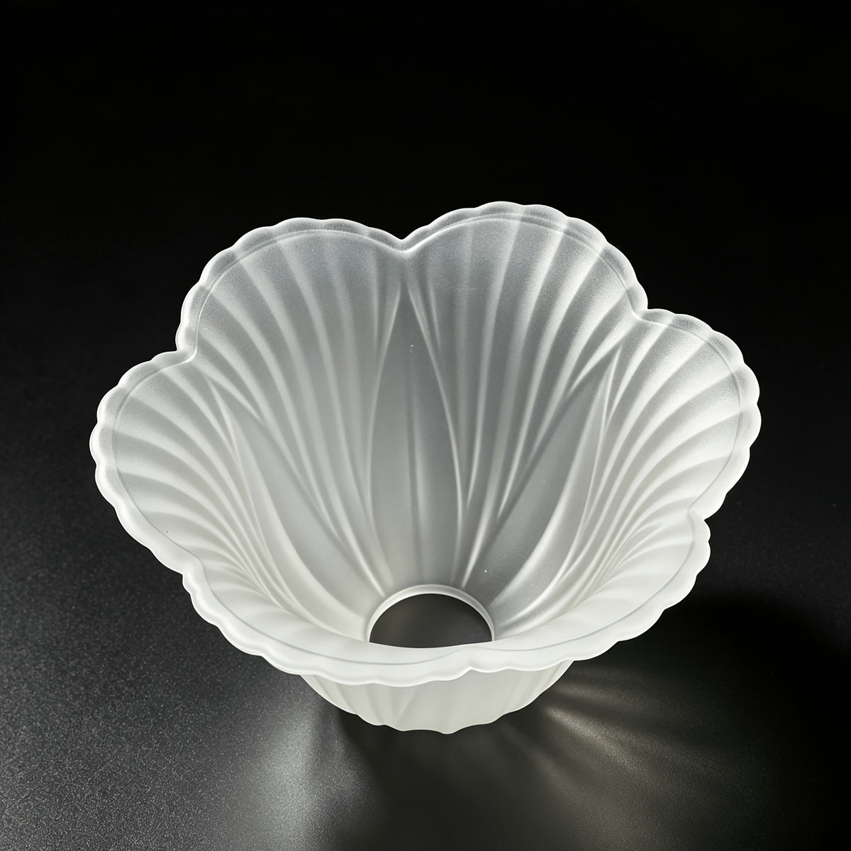 Verre de remplacement campanule en verre givré blanc, Ø 18 cm