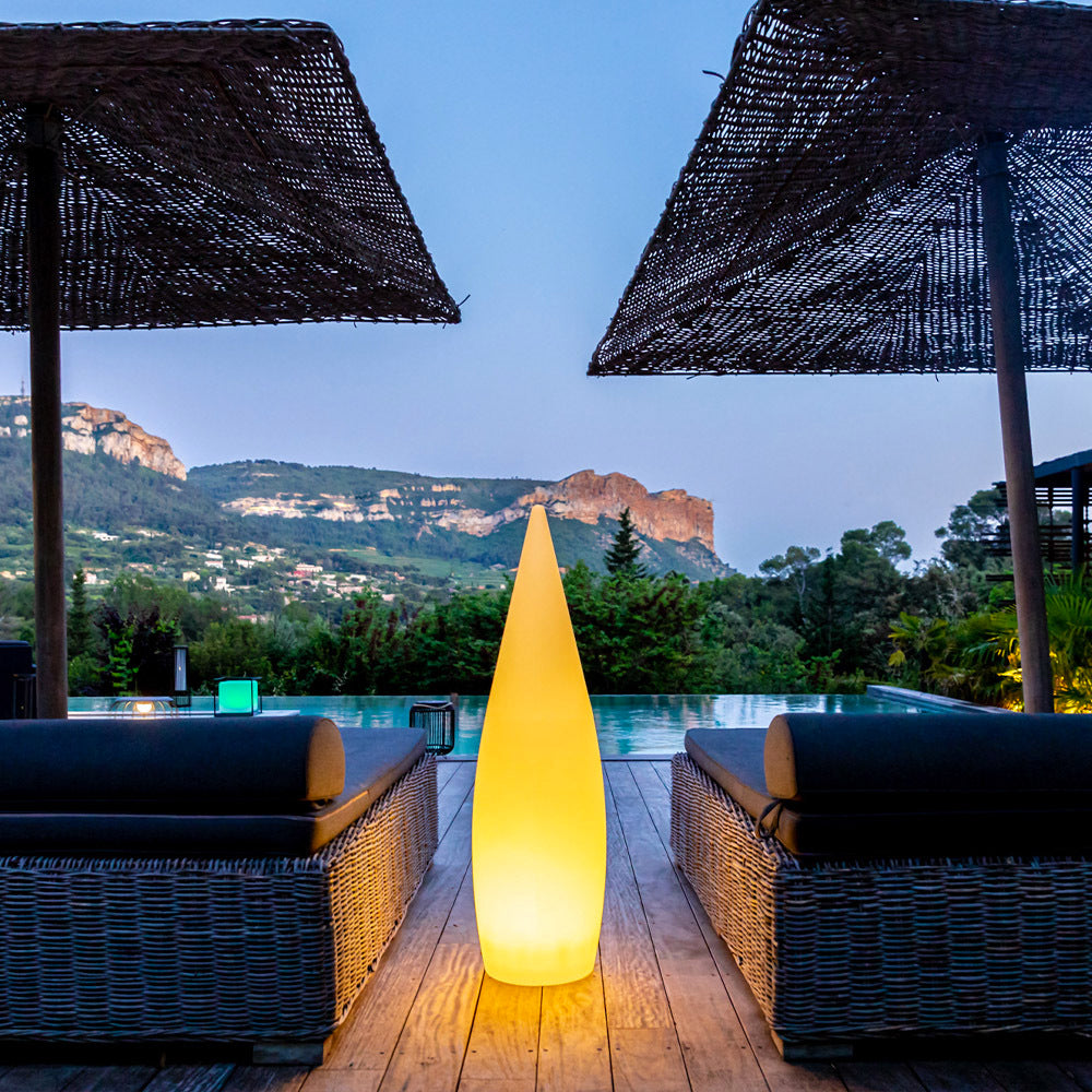 Lampadaire goutte LED sans fil multicolore avec télécommande
