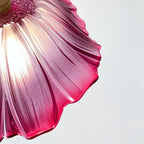 Abat-jour en verre feuille de lotus à volants, 3 coloris, Ø 28 cm