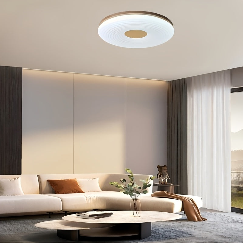 Plafonnier LED rond Ø 40 cm à télécommande, diffuseur ondulé