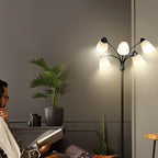Lot de 6 tulipes abat-jour biseautées blanches pour lampadaire à bras