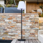 Lampadaire solaire d'extérieur LED à abat-jour blanc, 150 cm