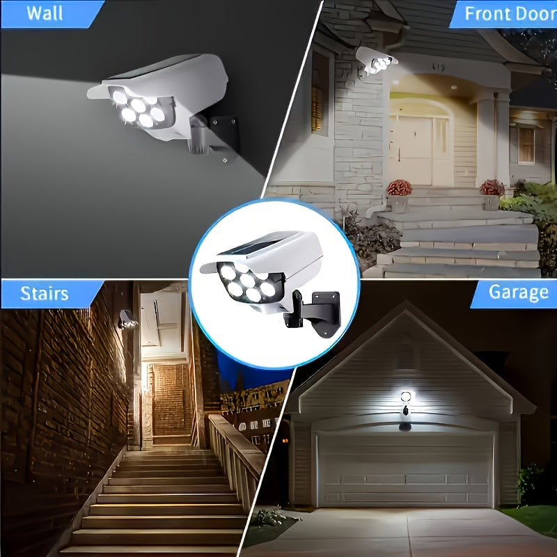Projecteur solaire façon caméra de surveillance, 77 LED, lot de 2