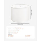 Abat-jour cylindrique en lin doublé PVC, blanc cassé, 33 x 25 cm