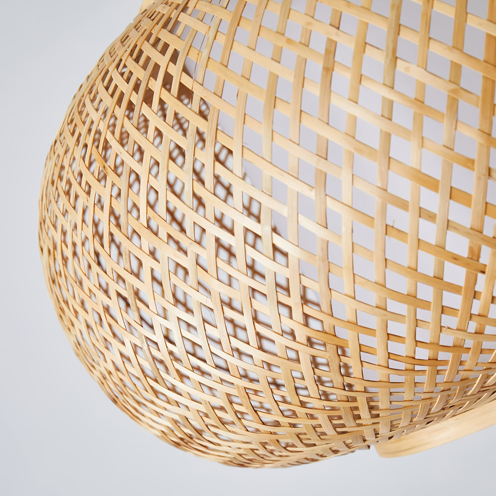Suspension en bambou ovale de 40 cm à diffuseur en tissu