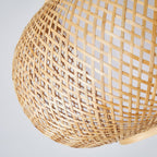 Suspension en bambou ovale de 40 cm à diffuseur en tissu