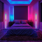 Lampadaire trépied LED RVB avec télécommande, colonne de 110 cm