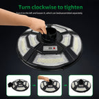Tête de lampadaire solaire Ø 42 cm, 750 LED, détecteur de mouvement