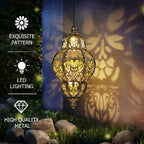 Suspension solaire marocaine en métal ajouré, lot de 2, 67 cm