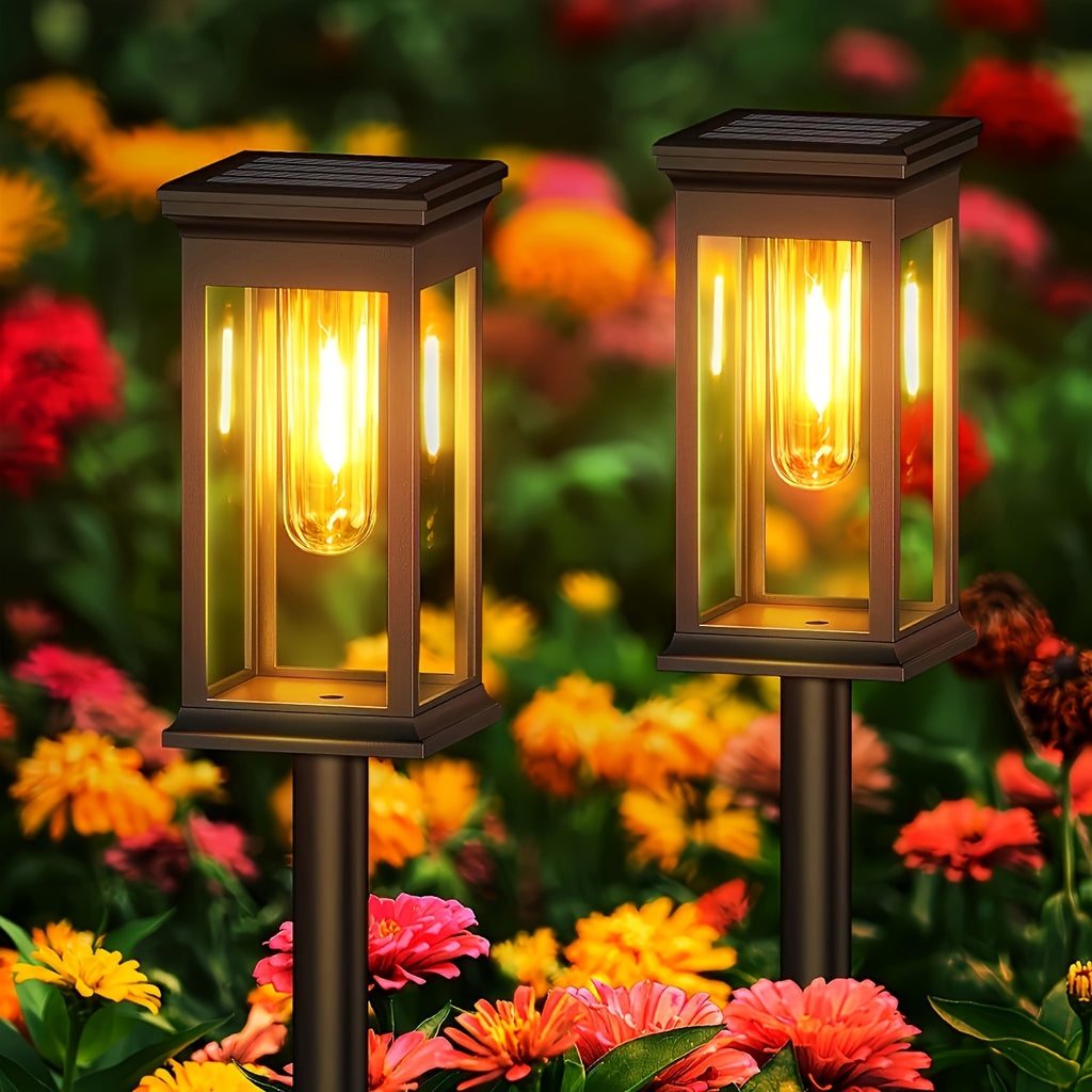 Lanterne solaire à piquet effet filament, lot de 8, IP44
