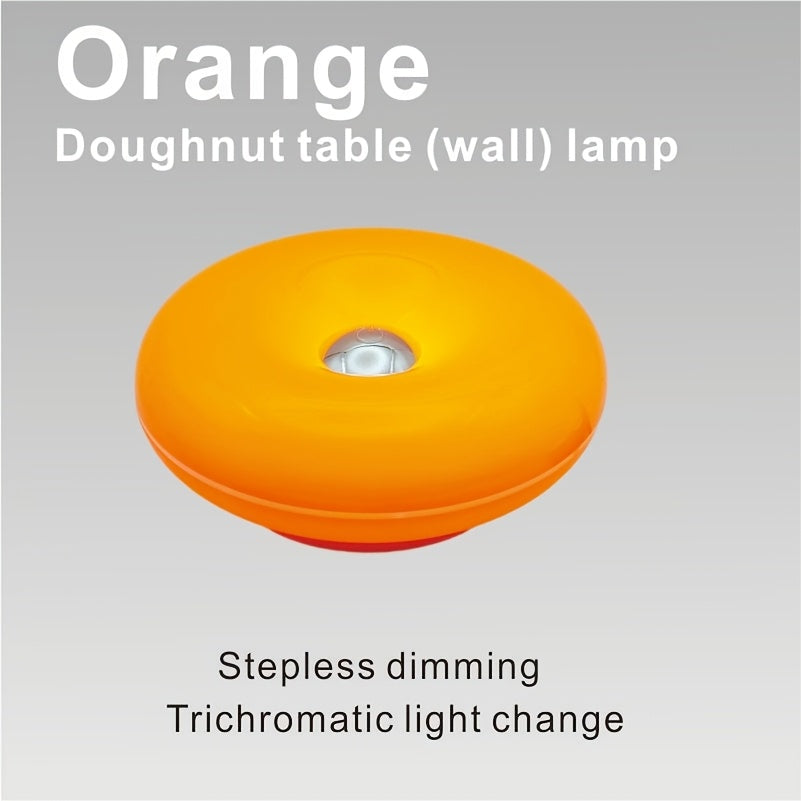 Lampe donut sans fil tactile, à poser ou à fixer au mur, 22 cm
