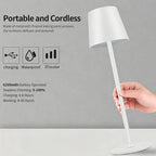 Lot de 2 lampes de table sans fil en aluminium, étanches IPX7