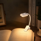 Liseuse à pince blanche au format mini, col de 14,5 cm, USB-C