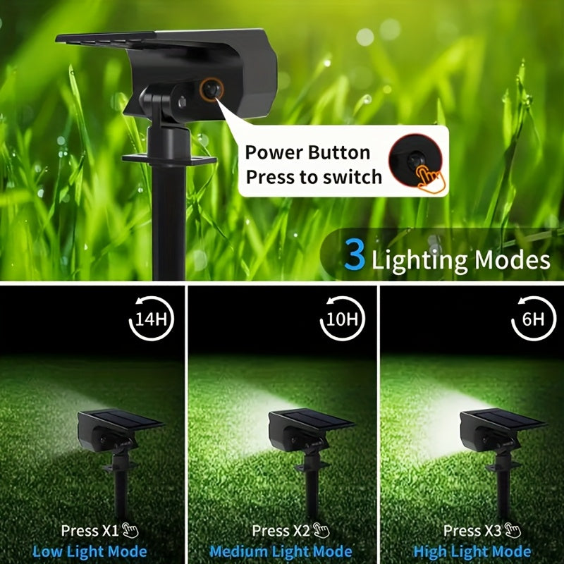 Spot solaire 86 LED à piquet de 34,5 cm, trois intensités
