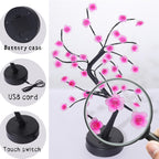 Lampe arbre à fleurs de prunier LED, 45 cm, branches modelables