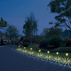 Lot de 10 lampes solaires sucette à tête torsadée pour allée