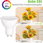 Ampoule LED GU10 6 W, 570 lumens, faisceau 100°, lot de 10