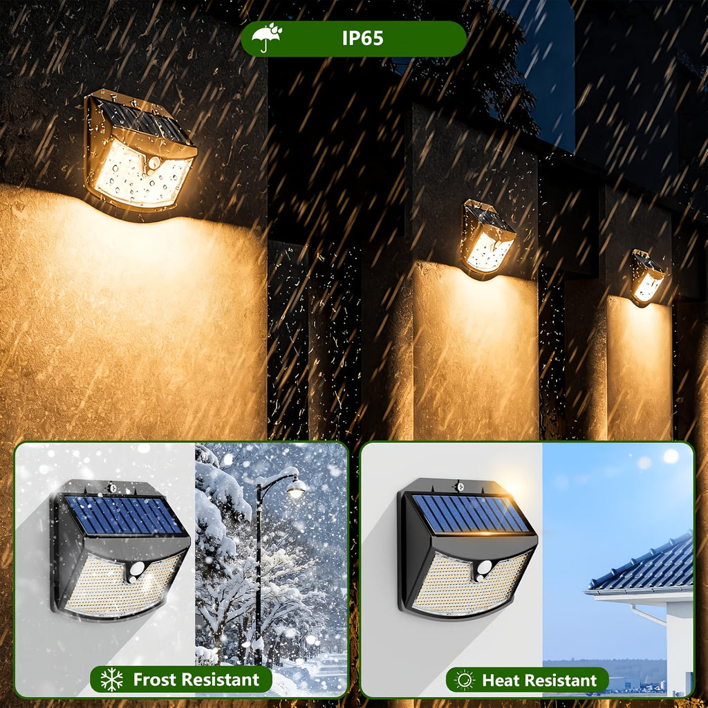 Applique solaire à détecteur 70 LED lumière chaude, IP65
