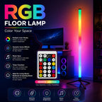 Lampadaire LED RVB à minuterie et télécommande, colonne de 110 cm