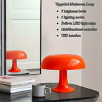Lampe champignon rétro orange ou blanche, deux formats, USB
