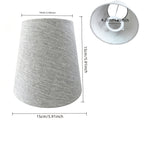 Lot de 2 abat-jour coniques gris aspect lin, bague de 4,2 cm